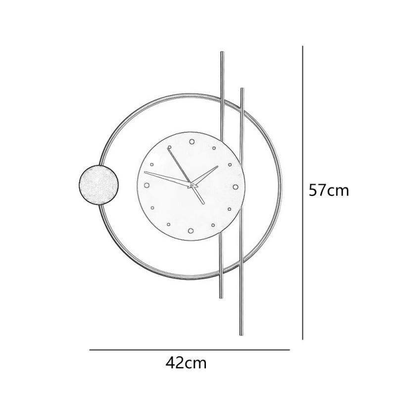Lámpara de pared con reloj, moderna y minimalista, de hierro forjado.