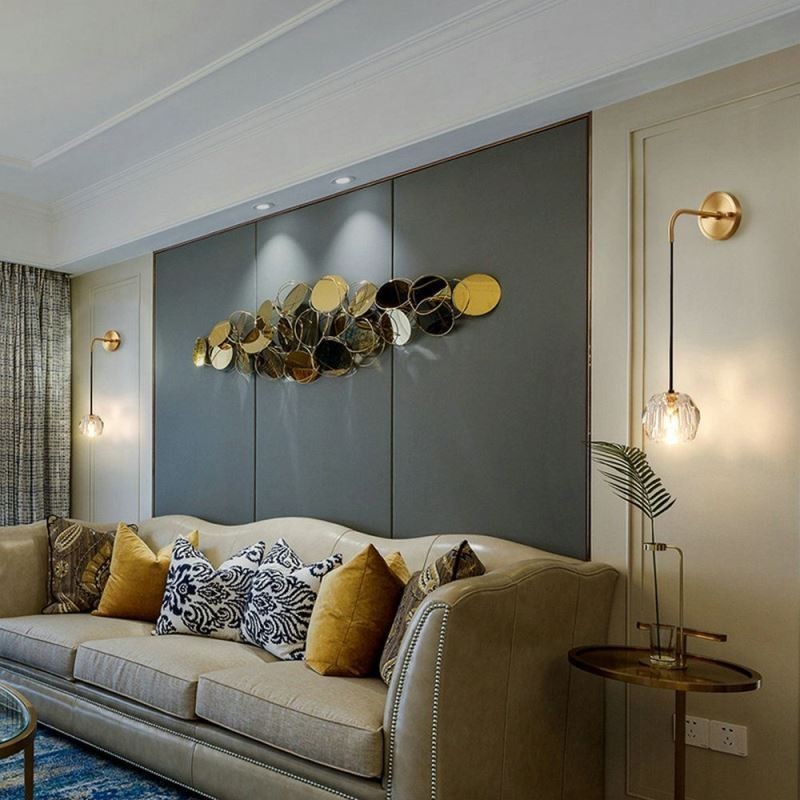 Lámpara de pared moderna con aplique de cristal creativo
