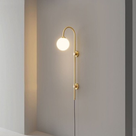 Aplique de pared moderno de oro cepillado Aplique de pared moderno de oro cepillado
