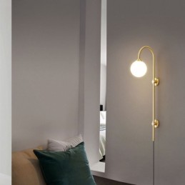 Aplique de pared moderno de oro cepillado