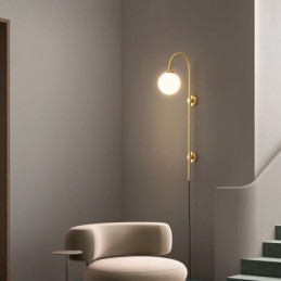 Aplique de pared moderno de oro cepillado
