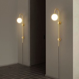 Aplique de pared moderno de oro cepillado