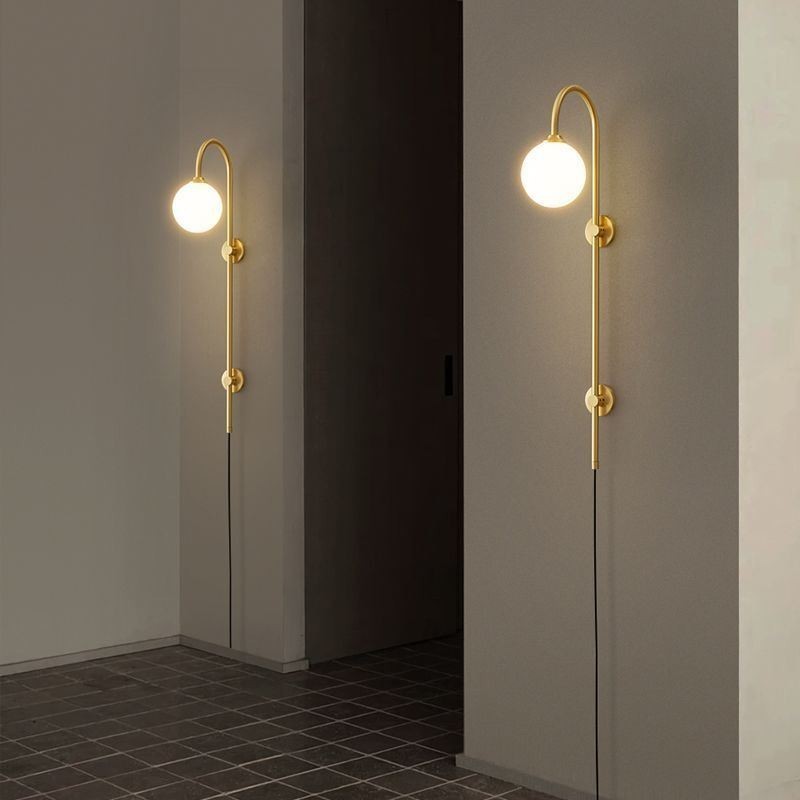 Aplique de pared moderno de oro cepillado