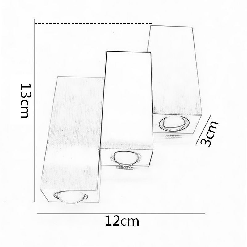 Apliques de pared modernos de aluminio con iluminación hacia arriba y hacia abajo