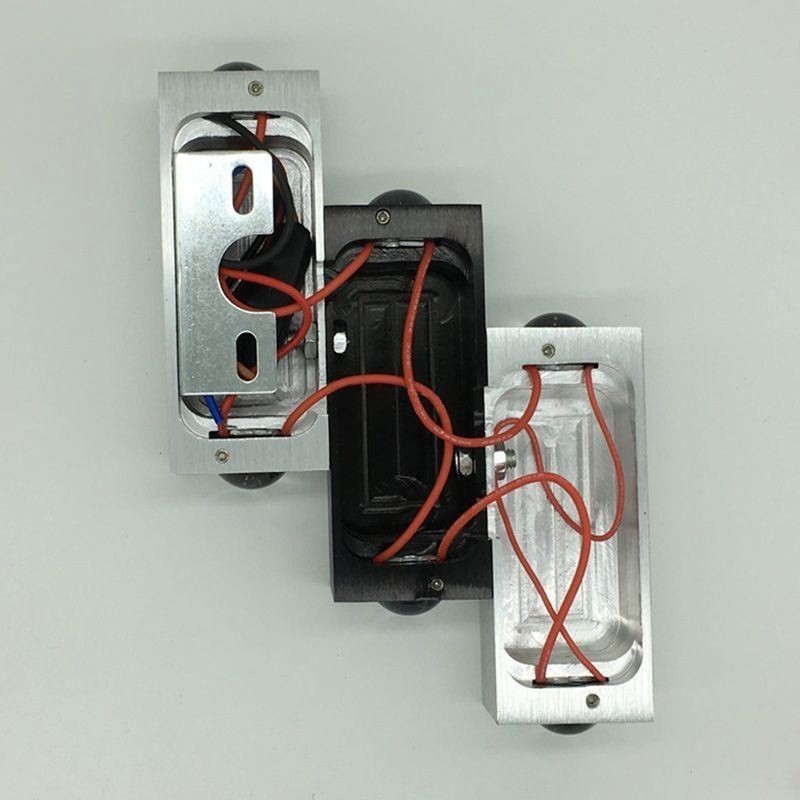 Apliques de pared modernos de aluminio con iluminación hacia arriba y hacia abajo