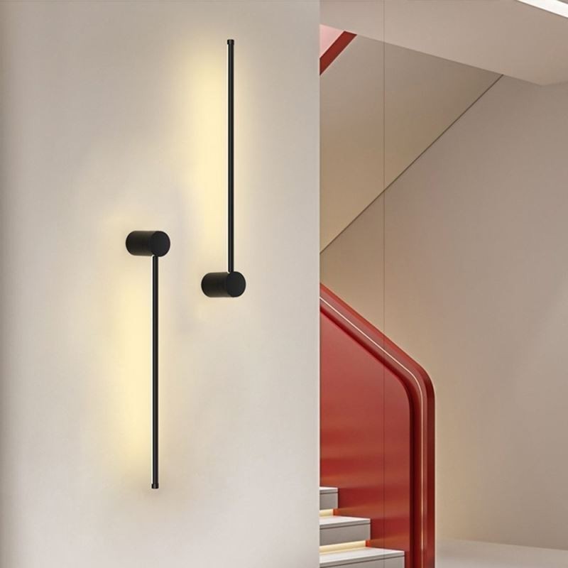 Lámpara de pared larga moderna, lámpara de decoración para mesita de noche