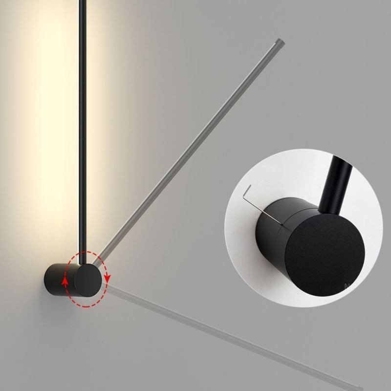 Lámpara de pared larga moderna, lámpara de decoración para mesita de noche