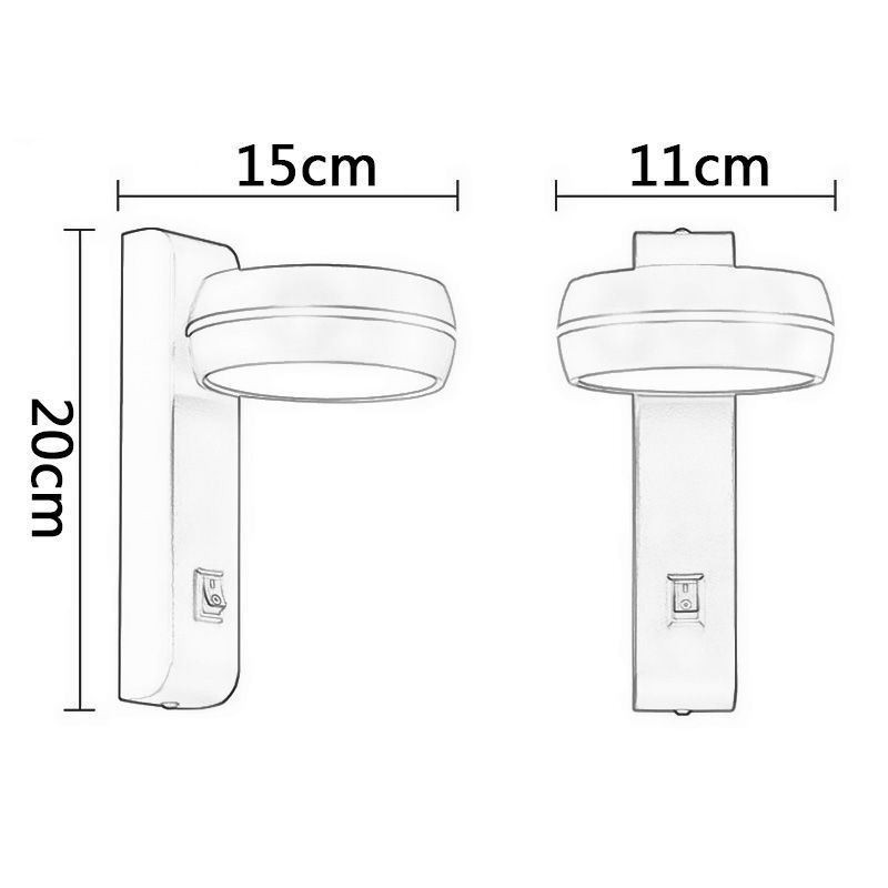 Lámpara de pared giratoria moderna minimalista