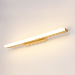 Lámpara de espejo de madera maciza, lámpara de pared moderna