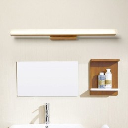 Lámpara de espejo de madera maciza, lámpara de pared moderna