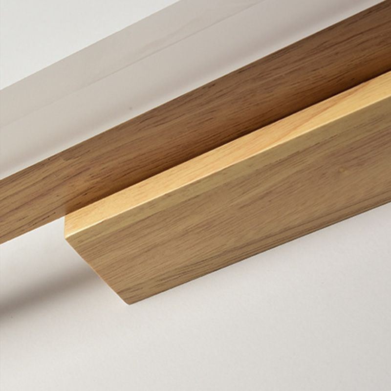 Lámpara de espejo de madera maciza, lámpara de pared moderna