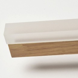 Lámpara de espejo de madera maciza, lámpara de pared moderna