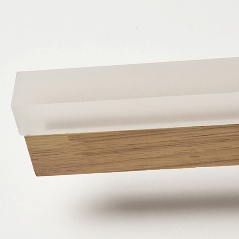 Lámpara de espejo de madera maciza, lámpara de pared moderna