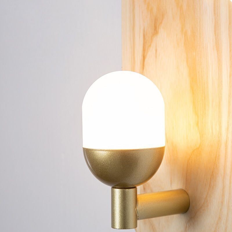 Lámpara de pared decorativa de madera, luces de pasillo de entrada, luz de pared de noche nórdica