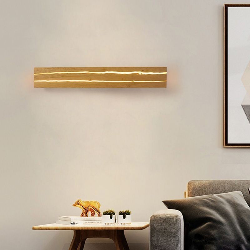 Lámpara de pared de madera moderna, luces de pasillo de entrada, luz de pared de noche nórdica