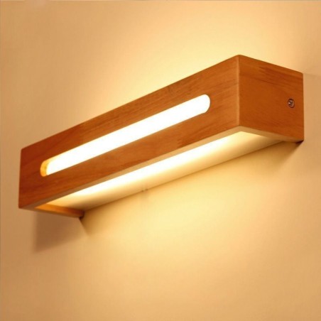 Lámpara de pared moderna de madera para entrada, pasillo, luz de pared nórdica para mesita de noche Lámpara de pared moderna de madera para entrada, pasillo, luz de pared nórdica para mesita de noche