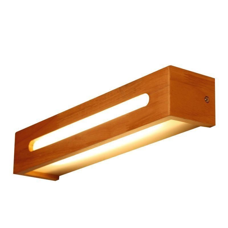 Lámpara de pared moderna de madera para entrada, pasillo, luz de pared nórdica para mesita de noche