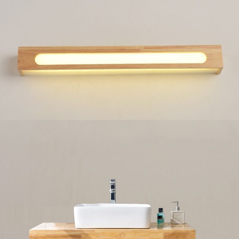 Lámpara de pared moderna de madera para entrada, pasillo, luz de pared nórdica para mesita de noche