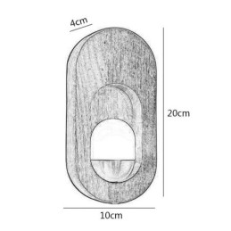 Lámpara de pared de madera con decoración japonesa para entrada y pasillo
