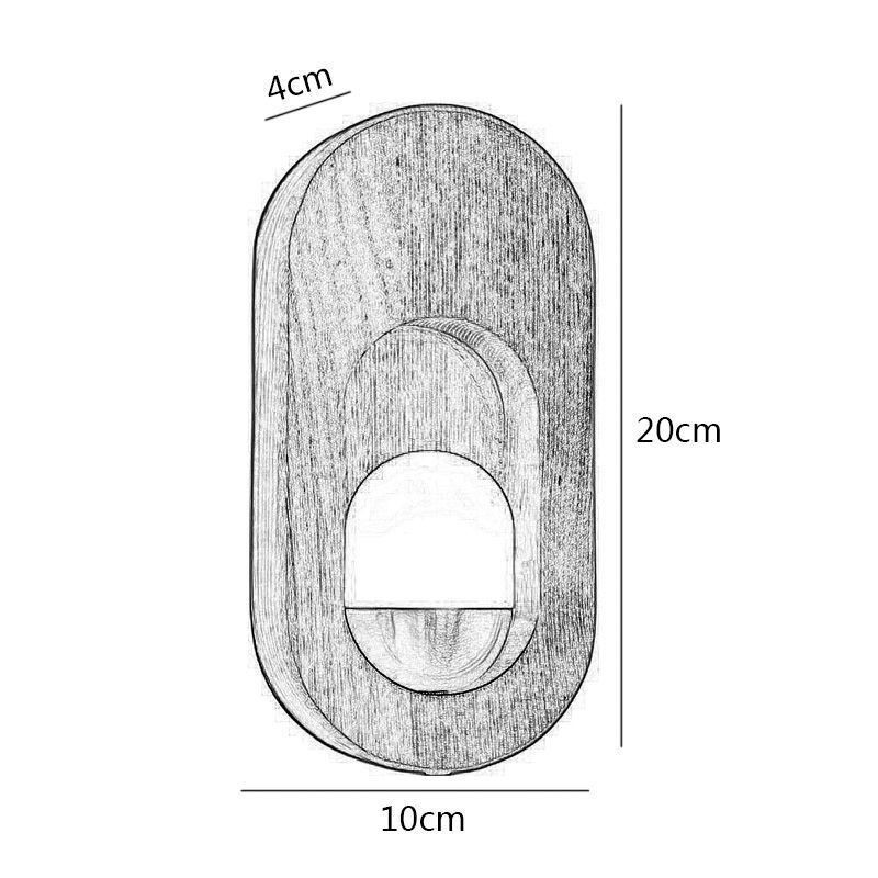 Lámpara de pared de madera con decoración japonesa para entrada y pasillo