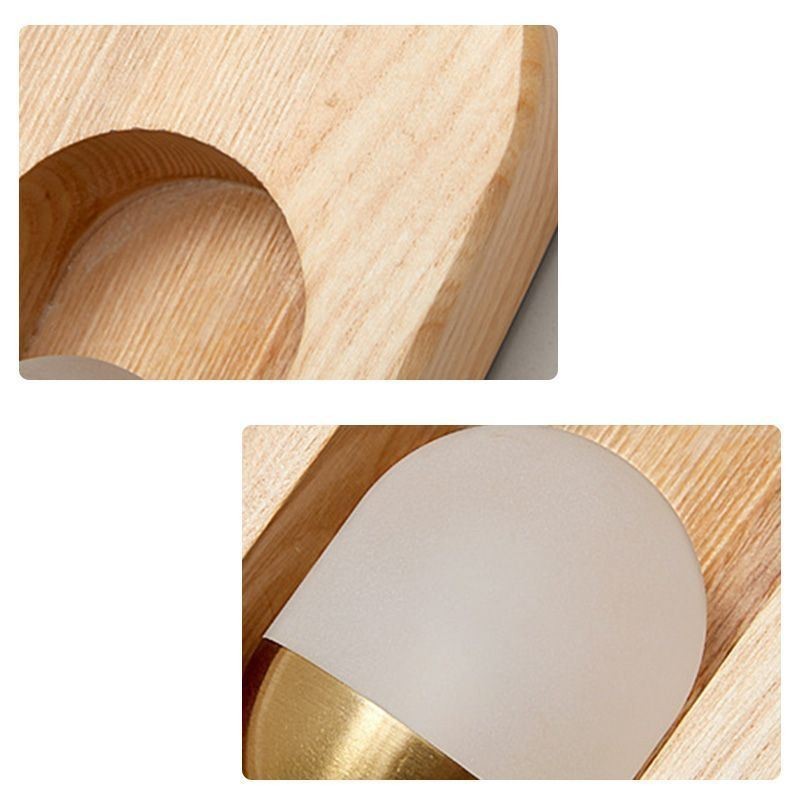 Lámpara de pared de madera con decoración japonesa para entrada y pasillo