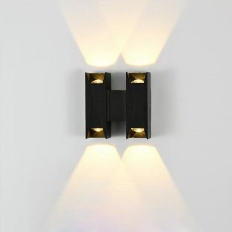 Lámpara de pared impermeable moderna de aluminio para montar en superficie, luz para porche de jardín Lámpara de pared impermeable moderna de aluminio para montar en superficie, luz para porche de jardín