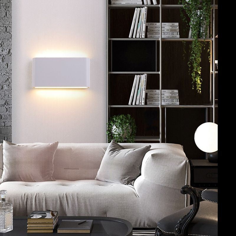 Lámpara de pared moderna, impermeable, de aluminio, sencilla, para interiores.
