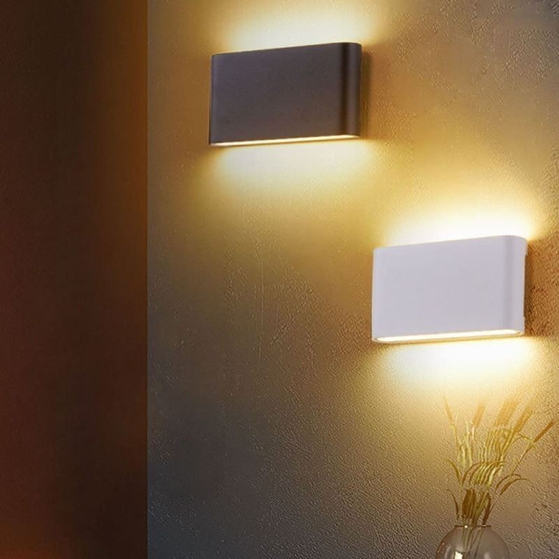 Lámpara de pared moderna, impermeable, de aluminio, sencilla, para interiores.