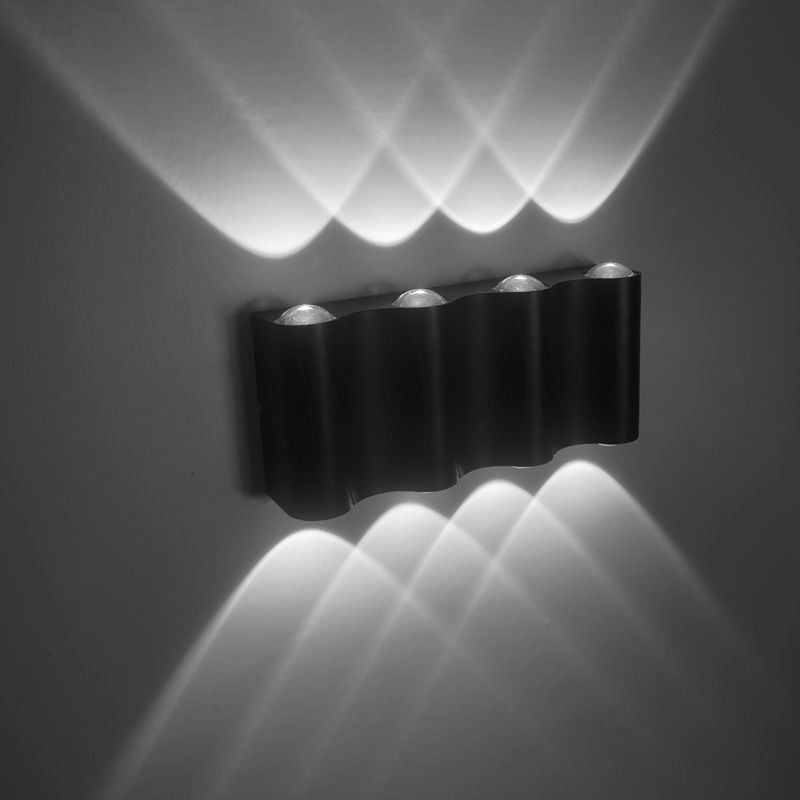 Lámpara de pared de aluminio para balcón, luz de porche montada en superficie