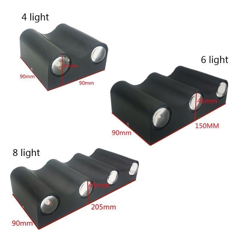 Lámpara de pared de aluminio para balcón, luz de porche montada en superficie