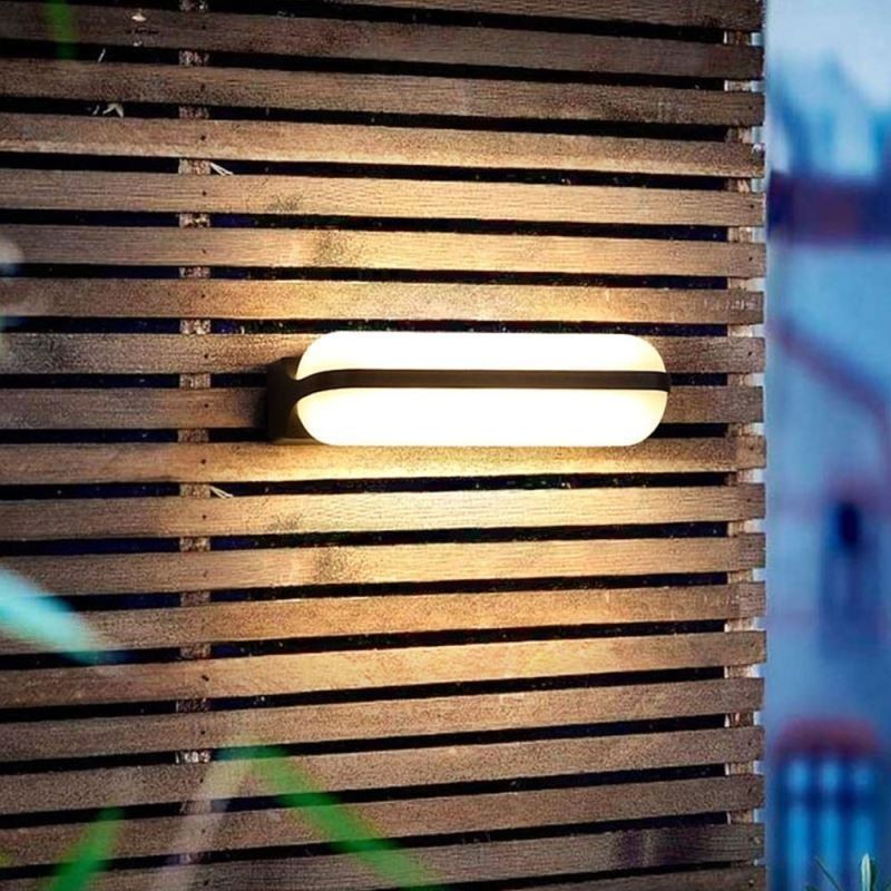 Lámpara de pared de aluminio impermeable, luz de pared para escalera, baño, pasillo