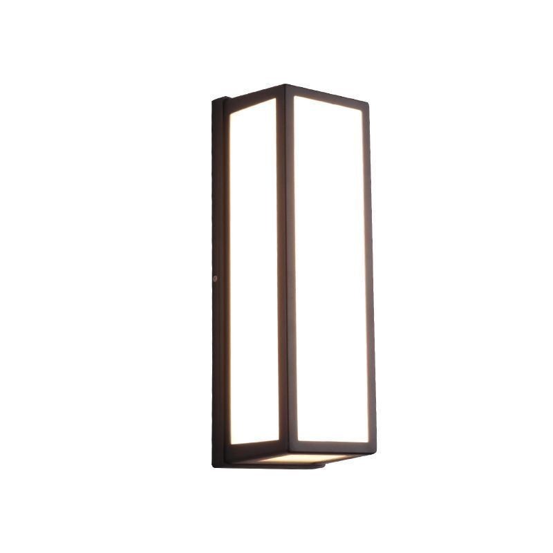 Lámpara de pared rectangular moderna e impermeable para porche de villa