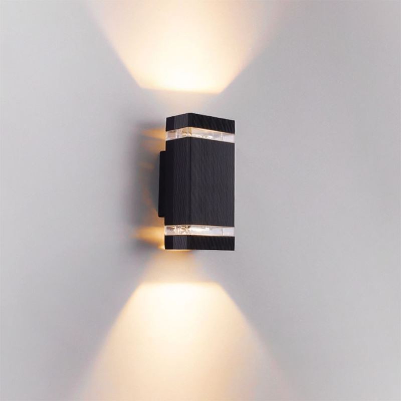 Apliques de pared de aluminio sencillos, lámpara de pared impermeable para patio y porche