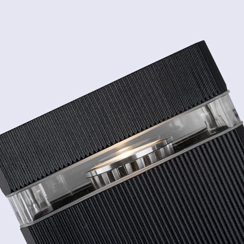 Apliques de pared de aluminio sencillos, lámpara de pared impermeable para patio y porche