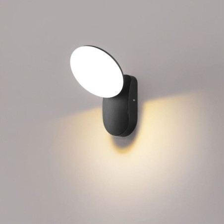 Lámpara de pared minimalista moderna de aluminio para jardín, resistente al agua, con forma de media luna. Lámpara de pared minimalista moderna de aluminio para jardín, resistente al agua, con forma de media luna.