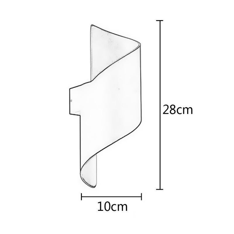 Apliques de pared de aluminio Lámpara de pared impermeable Patio Porche
