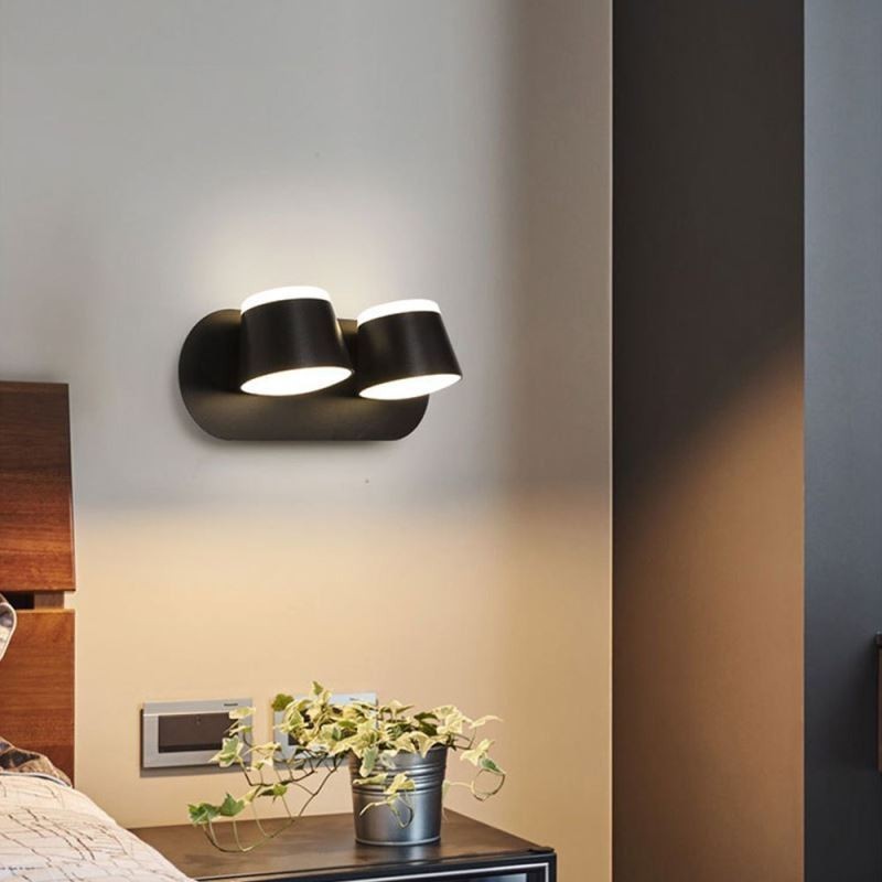 Lámpara de pared moderna giratoria de aluminio