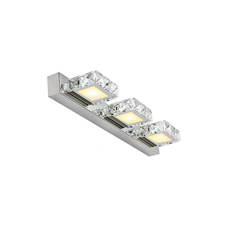 Aplique de pared Espejo de baño Lámpara de pared para lavabo Acero inoxidable
