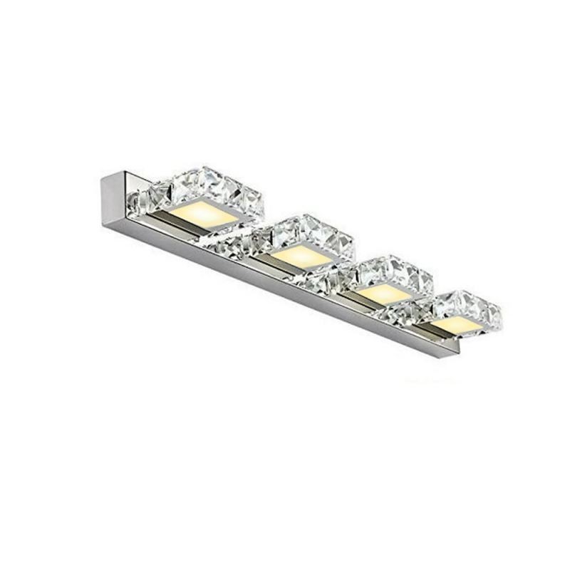 Aplique de pared Espejo de baño Lámpara de pared para lavabo Acero inoxidable
