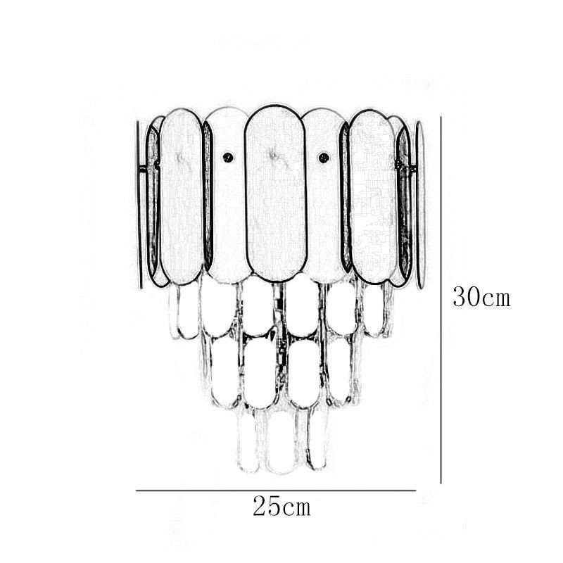 Lámpara de pared de cristal moderna, lámpara de pared, accesorios de noche