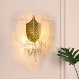 Aplique de pared de cristal moderno, base 2X