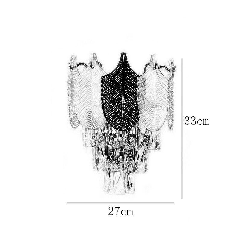 Aplique de pared de cristal moderno, base 2X