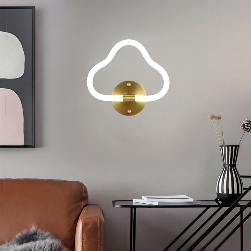 Lámpara de pared con forma de nube, luces decorativas artísticas