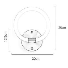 Apliques de pared modernos con anillo redondo y atenuación tricolor