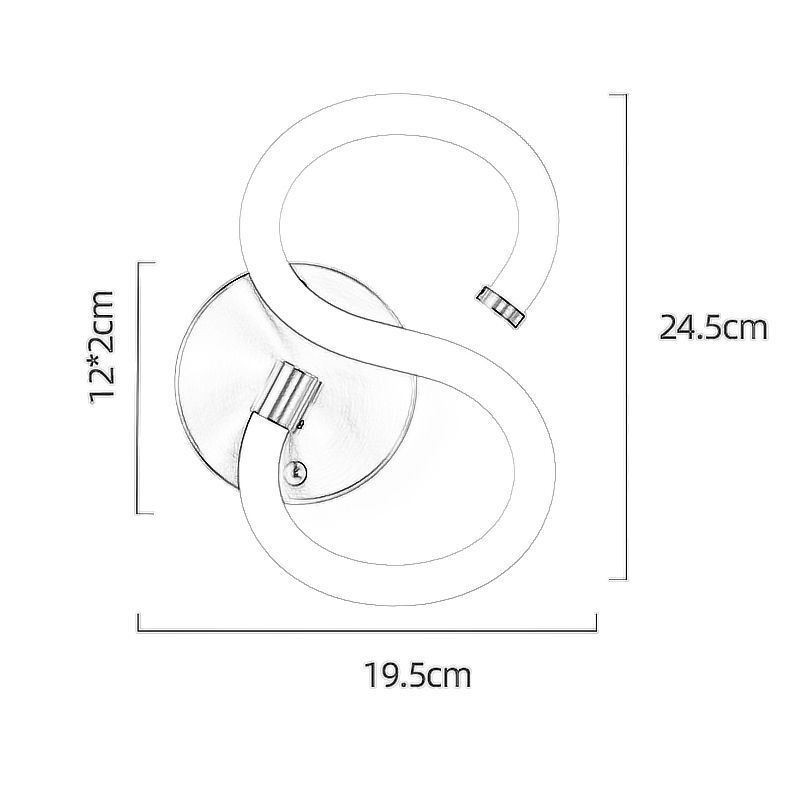 Lámpara de pared con letras del alfabeto
