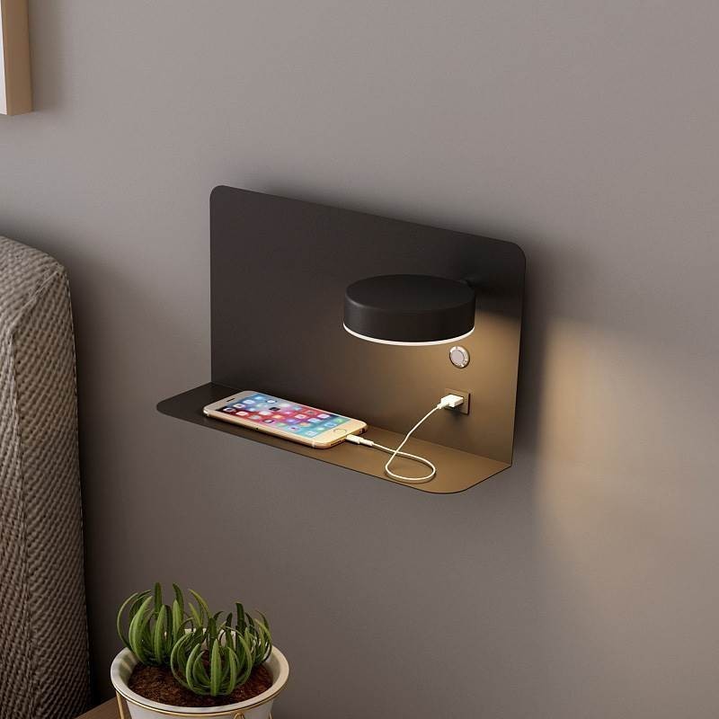 Lámpara de pared giratoria con puerto de carga USB