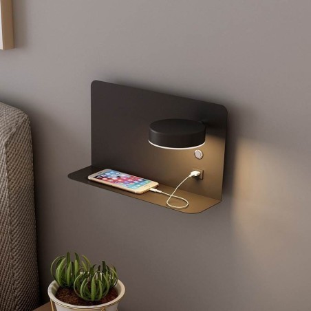 Lámpara de pared giratoria con puerto de carga USB Lámpara de pared giratoria con puerto de carga USB