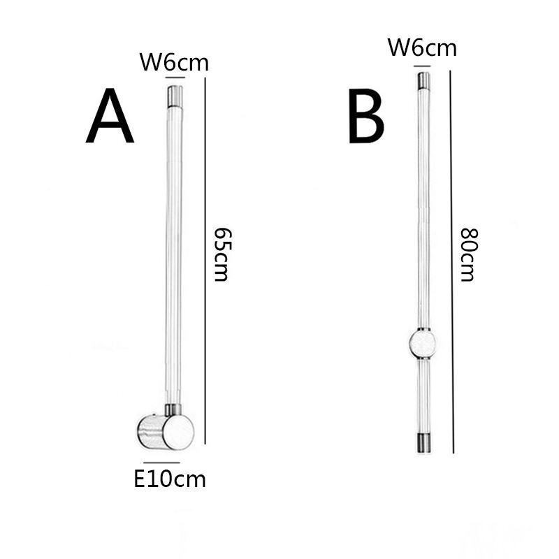 Aplique de pared moderno de tira acrílica de latón