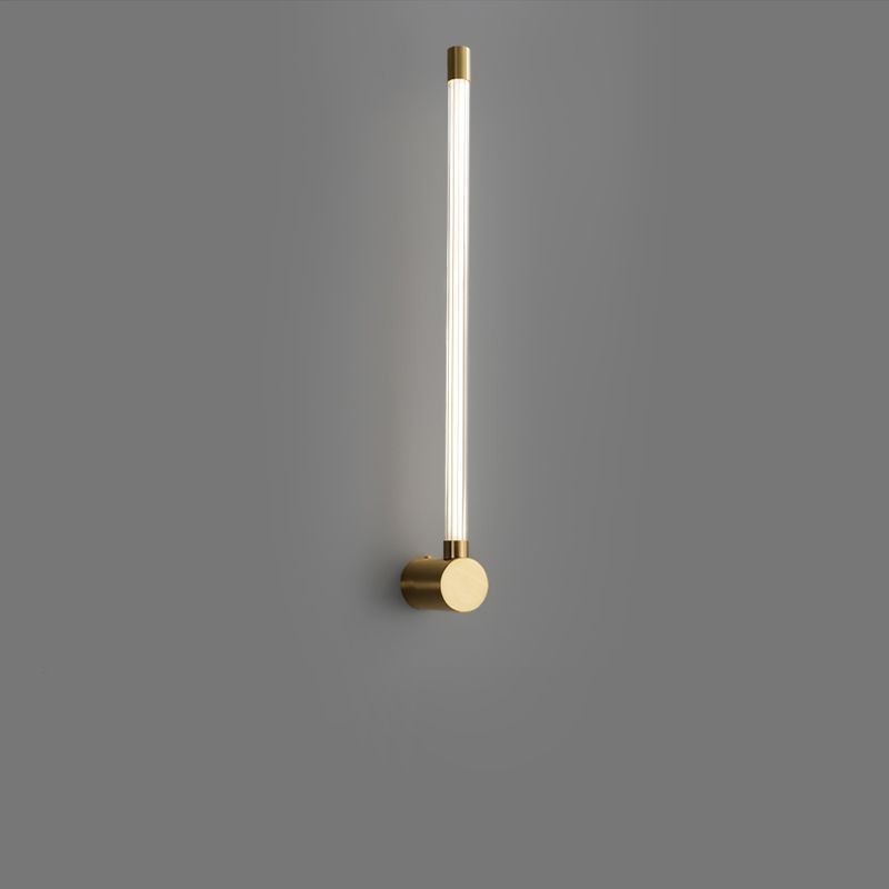 Aplique de pared moderno de tira acrílica de latón