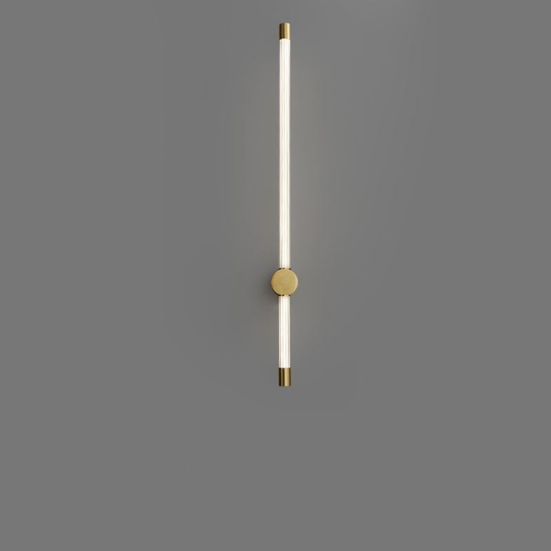 Aplique de pared moderno de tira acrílica de latón